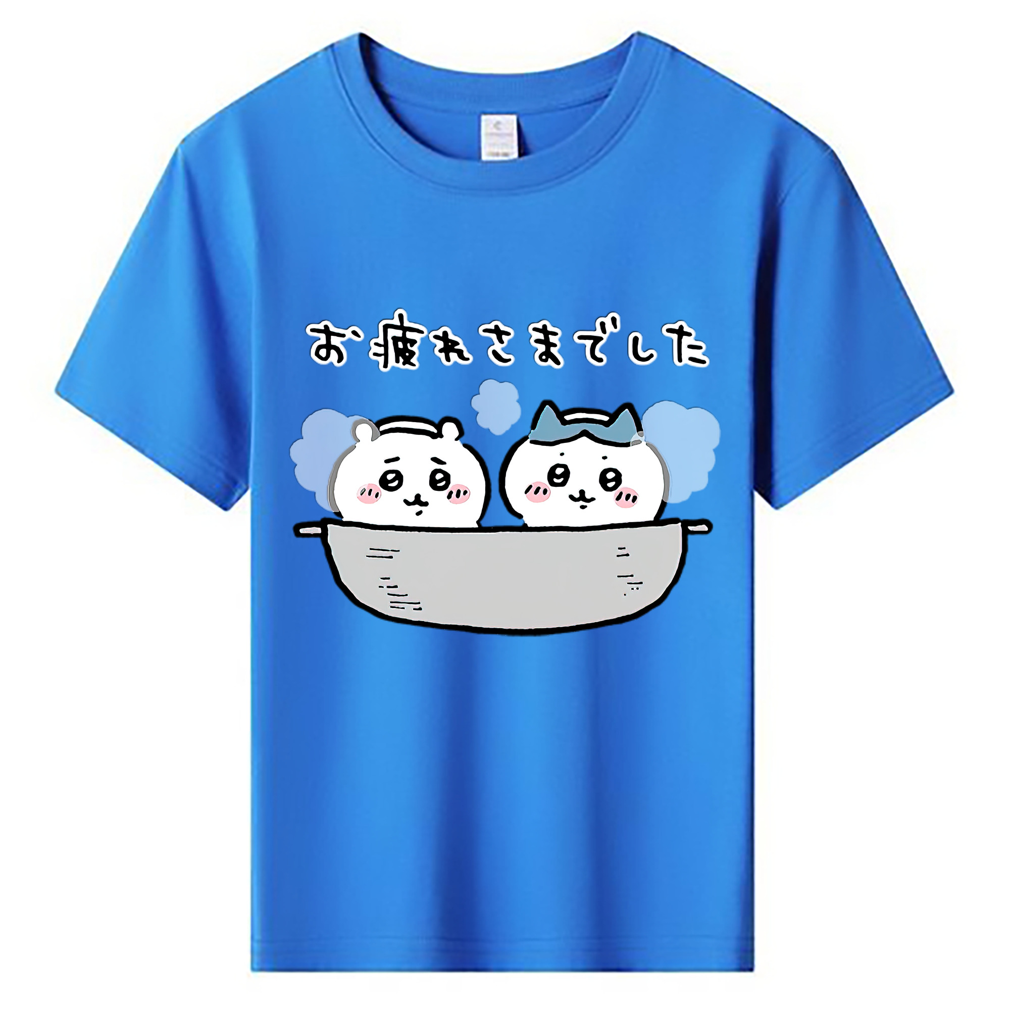 （画像用） ちいかわ ハチワレ Chii-kawa hachiware 綿100％キッズTシャツ（フロントプリント）